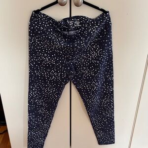LL bean Blue Star Print Leggings